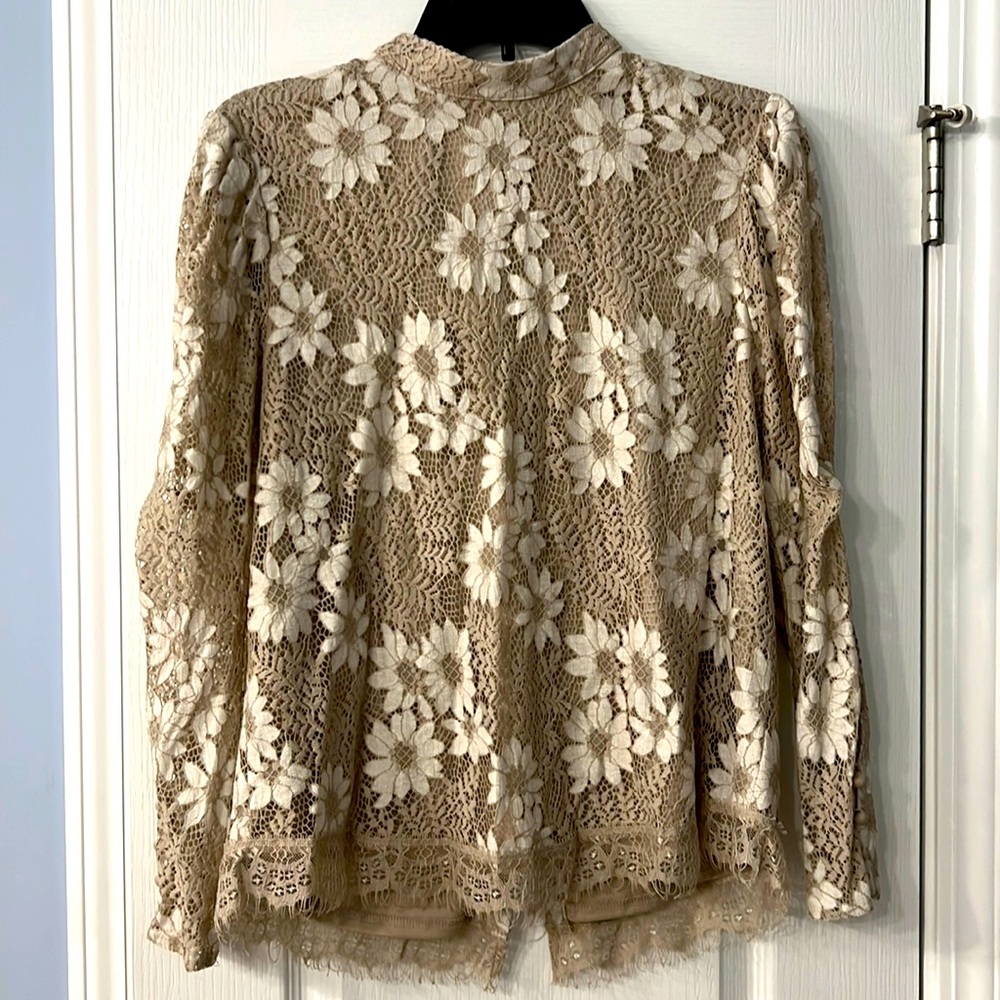 Taupe lace Gimmicks large top